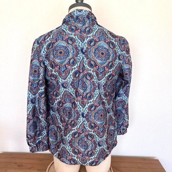 Retro Paisley Abstract Shirt - David Paul New York - Size XLarge - Picture 5 of 8